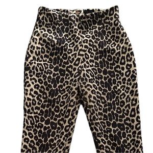 Quii Leopard Suede Leggings Size Large